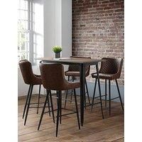 Julian Bowen Luxe Faux Leather Barstool - Brown