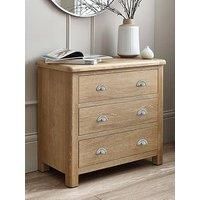 Julian Bowen Memphis Limed Oak 3 Drawer Chest