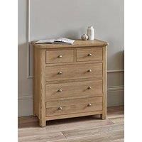 Julian Bowen Memphis Limed Oak 3 + 2 Drawer Chest