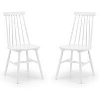 Julian Bowen Set Of 2 Alassio Spindle Back Dining Chairs - White