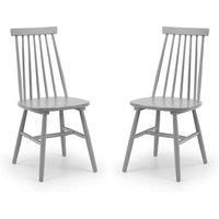 Julian Bowen Set Of 2 Alassio Spindle Back Dining Chairs - Grey