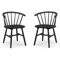 Julian Bowen Set Of 2 Modena Dining Chairs - Black