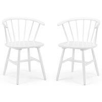 Julian Bowen Set Of 2 Modena Dining Chairs - White