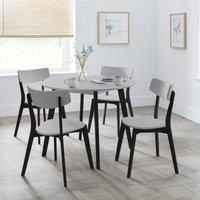 Julian Bowen Casa Round Dining Table - Grey Black
