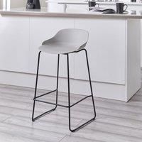 Julian Bowen Set Of 2 Rocco Stools - Light Grey