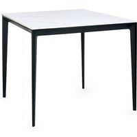 Julian Bowen Miami Square Stone Top Dining Table - White Marble