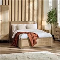 Julian Bowen Padstow Ottoman 135Cm Double Bed - Oak