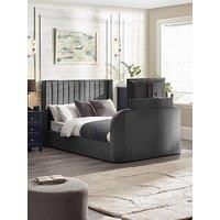 Julian Bowen Clara Side Lift Ottoman Tv Bed 135cm - Dark Grey, Grey