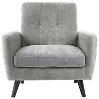 Julian Bowen Monza Compact Chair, Metal, Grey, One Size