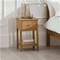 Julian Bowen Oak Coxmoor Bedside 1 Drawer