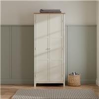 Julian Bowen Coxmoor Wardrobe - Ivory And Oak, Brown