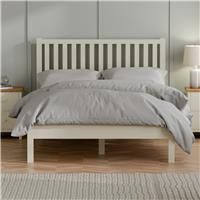 Julian Bowen Coxmoor 150cm Bed - Ivory And Oak, Brown