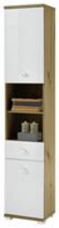 Julian Bowen Tall Cabinet, Engineered Wood, White, One Size