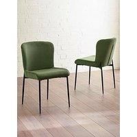 Julian Bowen Set Of Leonie Dining Chairs - Green, Green