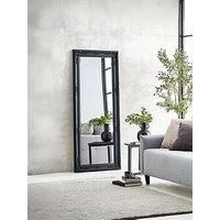 Julian Bowen Palais Mirror Full Length – Antique Leaner or Wall Mounted, Glass, 170cm x 70cm, Full Body Mirror for Bedroom, Living Room & Dressing Room – Black