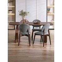 Julian Bowen Artemis Curved Leg Walnut Effect Dining Table