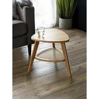 Julian Bowen Vera Oak Effect Triangular Side Table with Shelf