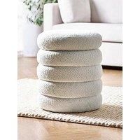 Julian Bowen Hailey Boucle Upholstered Storage Stool