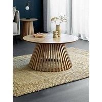 Julian Bowen Ollie Natural Oak Effect 80cm Round Coffee Table
