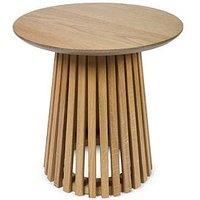 Julian Bowen Ollie Natural Oak Effect 45cm Round Lamp Table