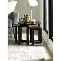 Julian Bowen Nidri Black Set Of 3 Tables