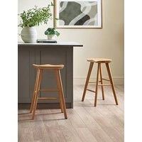 Julian Bowen Mulu Natural Solid Oak Bar Stool