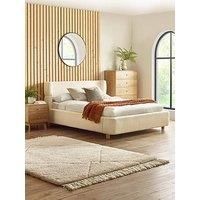 Julian Bowen Oberon Cream Bouclé Upholstered 150 cm King Bed