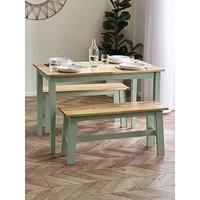 Julian Bowen Linwood Dining Table With Chair And Bench Options - Dining Table & 4 Chairs