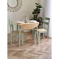 Julian Bowen Linwood Round Drop Leaf Dining Table With Choice Of 2 Or 4 Chairs - Dining Table & 2 Chairs