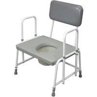 Bariatric Commode Chair - Detachable Arms - 7.5 Litre Pail - 254kg Weight Limit