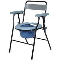 Loops Lightweight Folding Commode Chair - 7 Litre Pail with Lid - 130kg Weight Limit