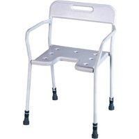 Free Standing Height Adjustable Steel Framed Shower Chair - 190kg Weight Limit