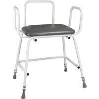 Bariatric Perching Stool with Arms - Adjustble Height - 254kg Weight Limit
