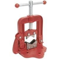 Bench Mounting Pipe Vice -  Hinged Design - 10mm to 85mm - Cast Frame & Base