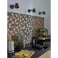D-C-Fix Metal And Stone Hexagon Premium Self Adhesive Composite Wall Tiles 28.8Cm (W) X 29Cm (H) X 3Mm (D) - 5 Pack