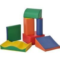 HOMCOM 7 Piece Soft Play Blocks Kids Climb and Crawl Gym Toy Foam Building and Stacking Blocks Non-Toxic Learning Play Set Educational Software Toy