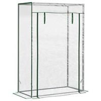 Outsunny 100 x 50 x 150cm Greenhouse w/ Zipper Rollup Door Outdoor Transparent