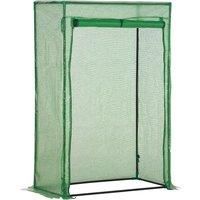 Outsunny 100 x 50 x 150cm Greenhouse Steel Frame PE Cover with Roll-up Door Outdoor for Backyard, Balcony, Garden, Green