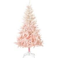 5FT Realistic Design Faux Christmas Tree w/ Metal Stand and Quick Setup, Pink