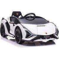 Reiten Lamborghini SIAN 12V Kids Electric Ride On Car Toy with Remote Control - White