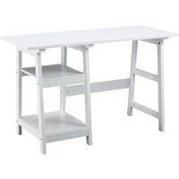 Computer Desk w/ Storage Shelf Study Table w/ bookshelf for Home Office