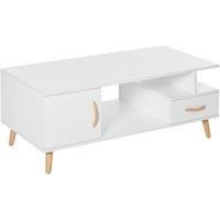 Modern Minimalism Storage Coffee Table Wooden Living Reception Room w/ Drawer