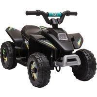 HOMCOM 6V Kids Electric Ride on Car ATV Toy Quad Bike Four Big Wheels w/ Forward Reverse Functions Toddlers aged 18-36 months Black