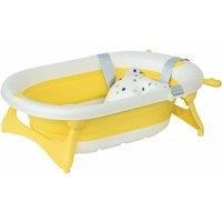 Foldable Portable Baby Bath Tub w/ Temperature-Induced Water Plug for 0-3 years
