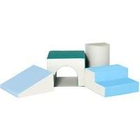 Jouet Kids 4 Piece Soft Foam Puzzle Play Blocks Set - Light Grey/Blue/Green