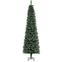 Artificial Snow Dipped Slim Christmas Tree 195cm, Green