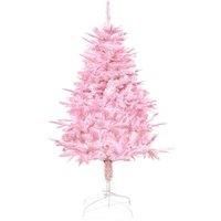HOMCOM 4FT Popup Artificial Christmas Tree Holiday Xmas Holiday Tree Decoration with Automatic Open for Home Party, Pink