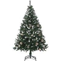 Artificial Christmas Tree with Pine Cone Decoration, Green