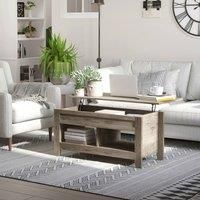 Lift Top Coffee Table w/ Hidden Storage Compartment Open Shelf for Living Room