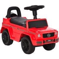 HOMCOM Aosom Compatible Baby Toddler Push Handle Sliding Car Mercedes-Benz G350 Licensed w/Big Steering Wheel Anti-overturning System Red